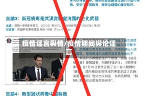疫情谣言舆情/疫情期间舆论谣言