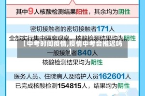 【中考时间疫情,疫情中考会推迟吗】