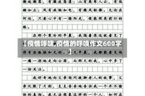 【疫情呼啸,疫情的呼唤作文600字】
