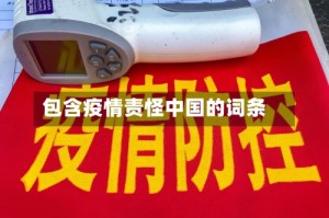 包含疫情责怪中国的词条