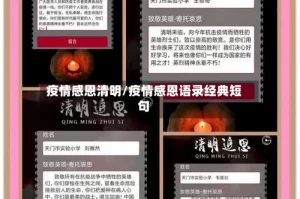 疫情感恩清明/疫情感恩语录经典短句
