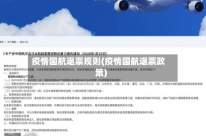 疫情国航退票规则(疫情国航退票政策)