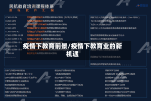 疫情下教育前景/疫情下教育业的新机遇