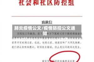 肺炎疫情公文/疫情防控公文通知