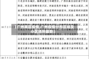 【广州两区疫情,广州疫情分布区域及小区场所最新】