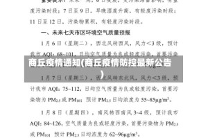 商丘疫情通知(商丘疫情防控最新公告)
