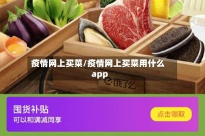 疫情网上买菜/疫情网上买菜用什么app