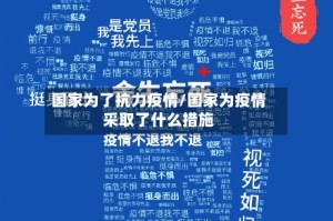 国家为了抗力疫情/国家为疫情采取了什么措施