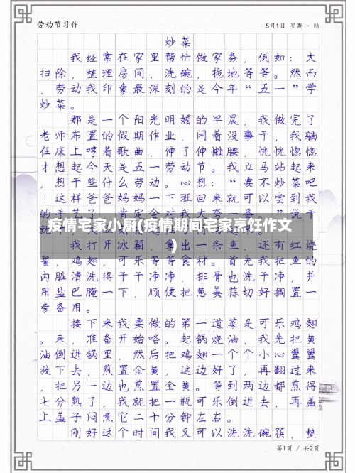 疫情宅家小厨(疫情期间宅家烹饪作文)-第1张图片