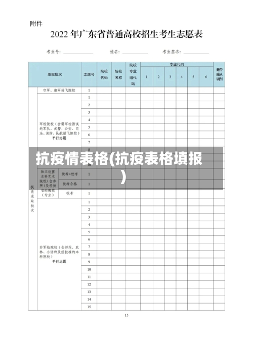抗疫情表格(抗疫表格填报)-第1张图片
