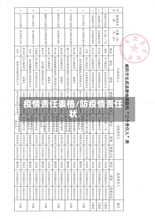 疫情责任表格/防疫情责任状-第3张图片