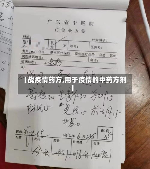 【战疫情药方,用于疫情的中药方剂】-第3张图片