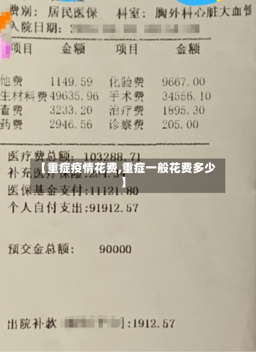 【重症疫情花费,重症一般花费多少】-第1张图片
