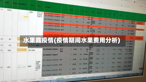 水果商疫情(疫情期间水果费用分析)-第1张图片