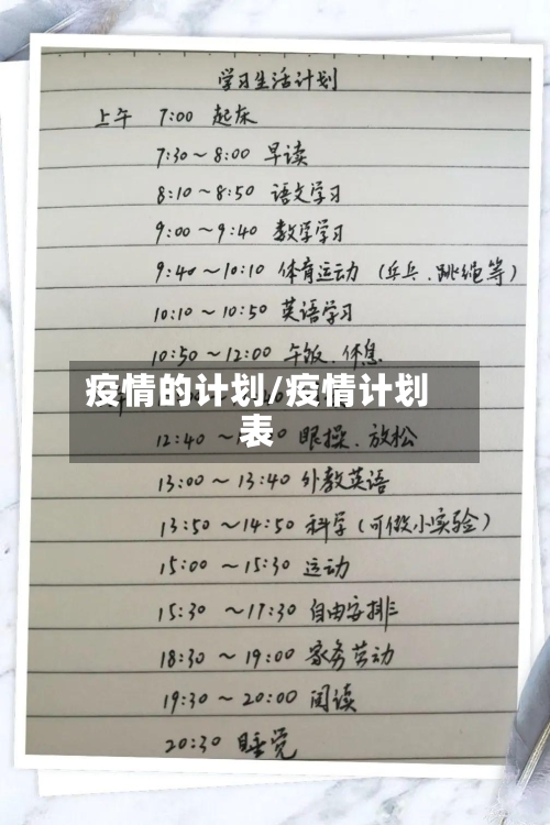 疫情的计划/疫情计划表-第1张图片
