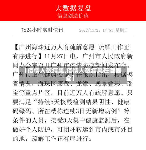 【疫情人数结果,疫情人数结果在哪里查】-第1张图片
