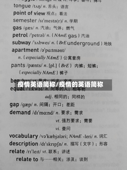 疫情英语简称/疫情的英语简称-第1张图片