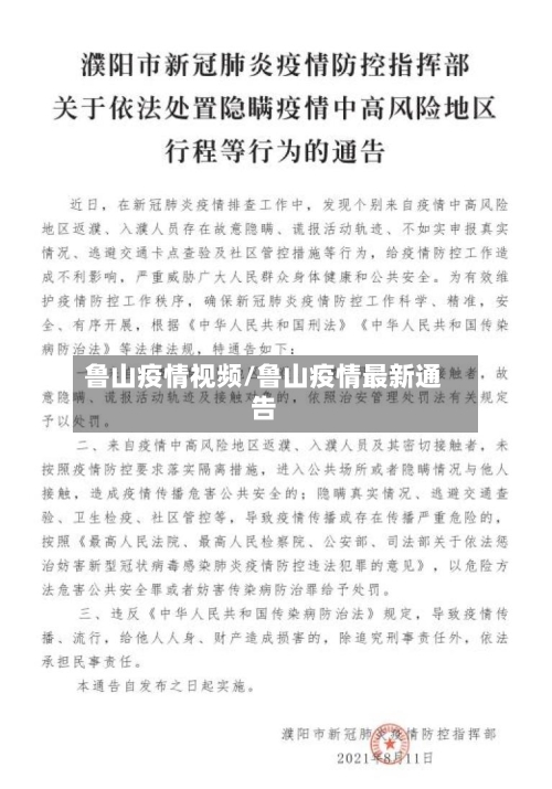 鲁山疫情视频/鲁山疫情最新通告-第1张图片