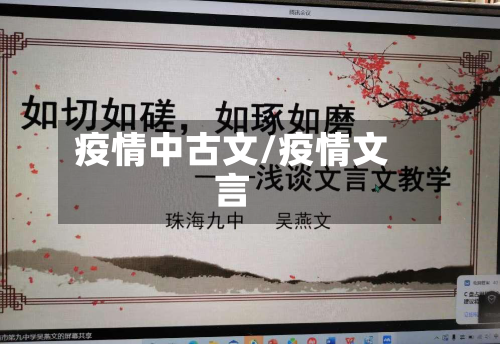 疫情中古文/疫情文言-第1张图片