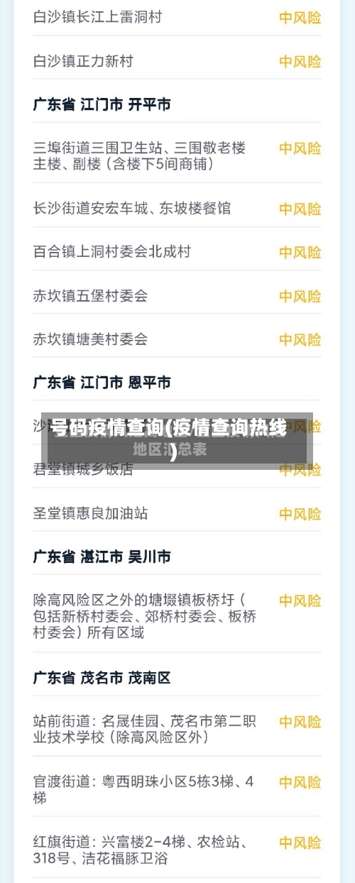 号码疫情查询(疫情查询热线)-第1张图片