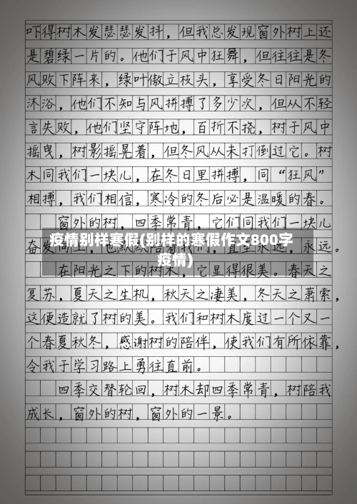 疫情别样寒假(别样的寒假作文800字疫情)-第1张图片